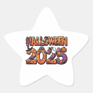 Halloween 2025 - Farbige Cutout-Aufkleber für Cart Stern-Aufkleber
