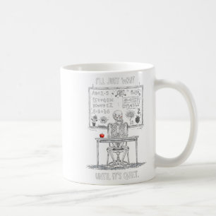 Halloween 2025 Funny Quiet Skeleton Lehrer Niedlic Kaffeetasse