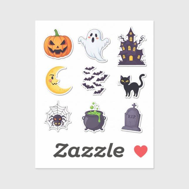 Halloween 2025 Spooky Sticker Set (Blatt)