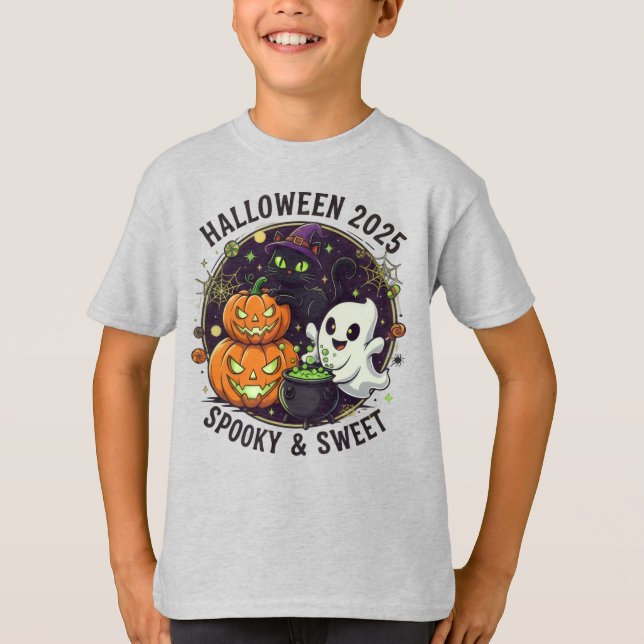 halloween 2025 spooky & sweet T-Shirt (Vorderseite)