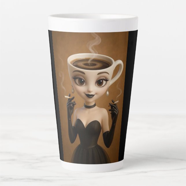 Halloween 2025 T - Shirt Ballerina Capuccino Milchtasse (Vorderseite)