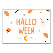 Halloween 2025 Tischnummer Card - Spooky Party