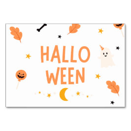 Halloween 2025 Tischnummer Card - Spooky Party