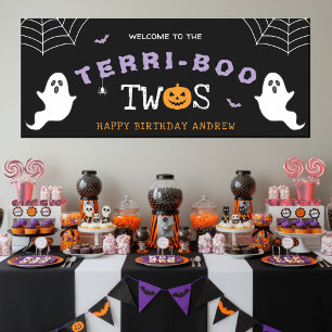 Halloween 2. Geburtstag Terri-Boo Twos Gothic Banner