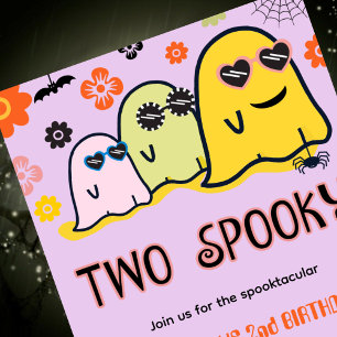 Halloween 2. Geburtstagseinladungen Geister grusel Einladung
