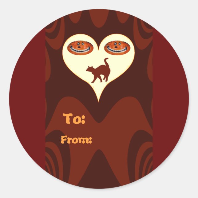 Halloween #2_ runder aufkleber (Vorderseite)