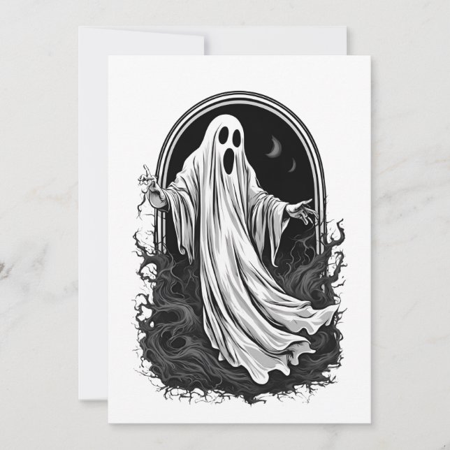 Halloween 2 spirit, spook, gift, niedlich, Herbstu Einladung (Vorderseite)