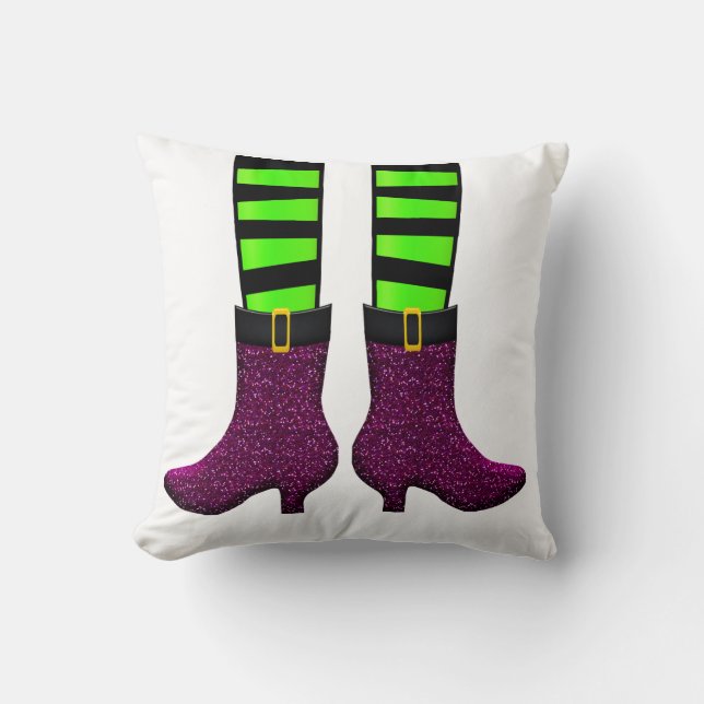 Halloween 31 Decor Hexenschuhe fallen Kissen (Vorderseite)