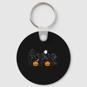 Halloween 31. Oktober Deaf-mute-Zeichensprache Schlüsselanhänger