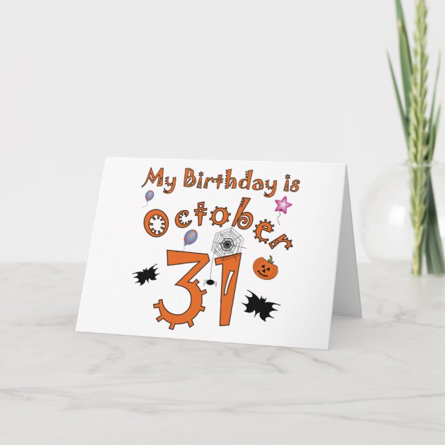 Halloween, 31. Oktober Karte (Vorderseite)