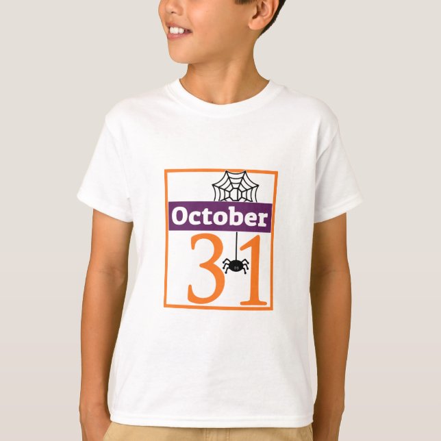 Halloween, 31. Oktober Personalisiert T-Shirt (Vorderseite)