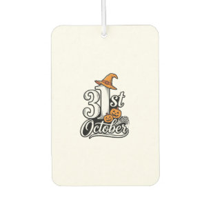 Halloween 31. Oktober Typografie-Shirt-Design_1 Autolufterfrischer
