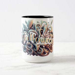 Halloween 3D-Logo Nr. 2 Zweifarbige Tasse