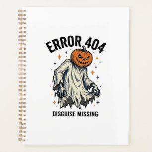 Halloween 404 Kostüm Kürbis Geist Fehler Design_1 Planer