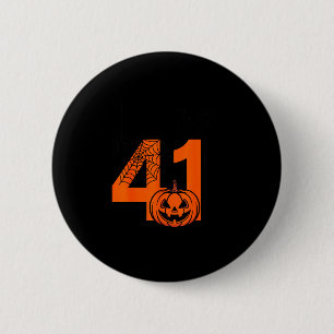 Halloween 41 Einundvierzig Vier Meme Slang Geburts Button