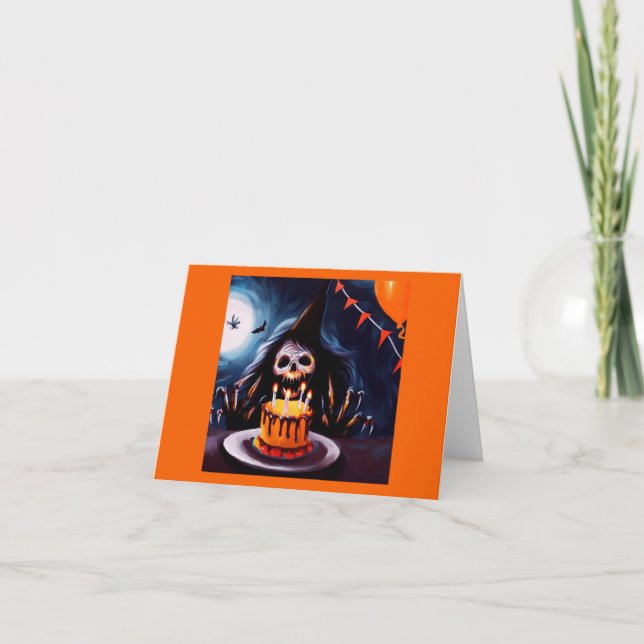 Halloween 4 - Geburtstag Karte (Vorderseite)