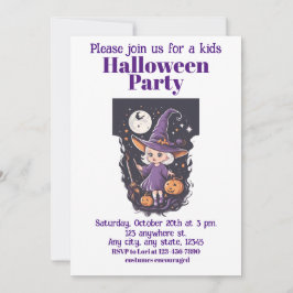 Halloween 4 Kids, charmante Zauberkunst Einladung