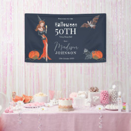 Halloween 50. Geburtstagsparty Willkommen Banner