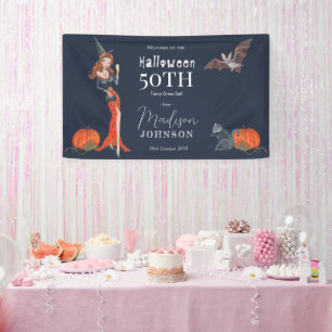 Halloween 50. Geburtstagsparty Willkommen Banner