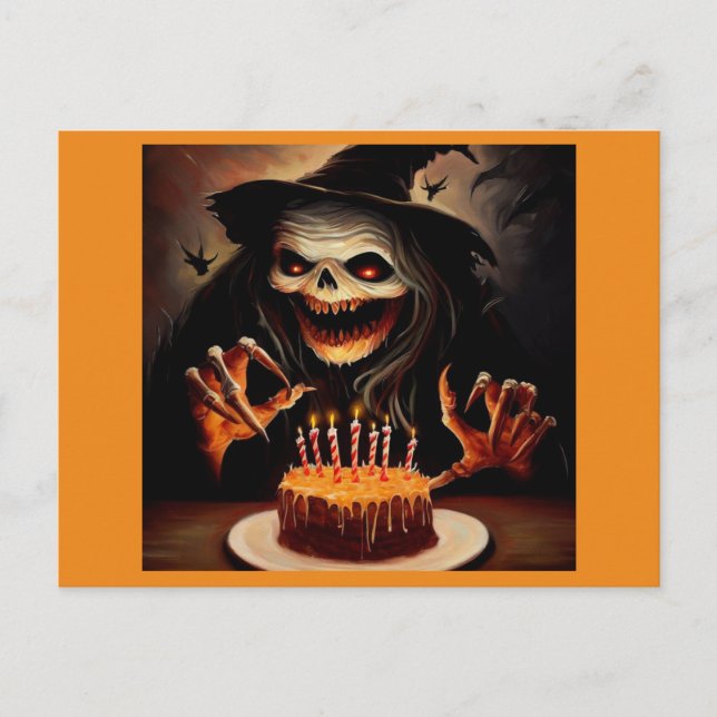 Halloween 5 - Geburtstag Postkarte (Vorderseite)
