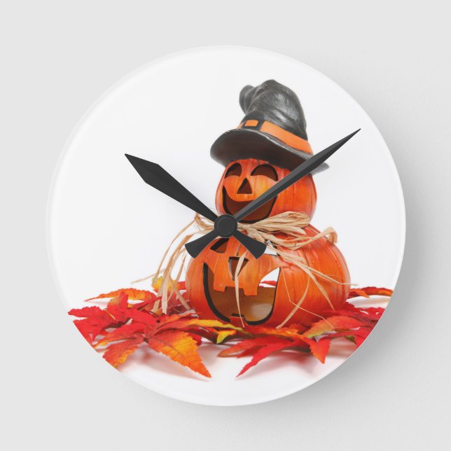 Halloween 5 runde wanduhr (Vorderseite)