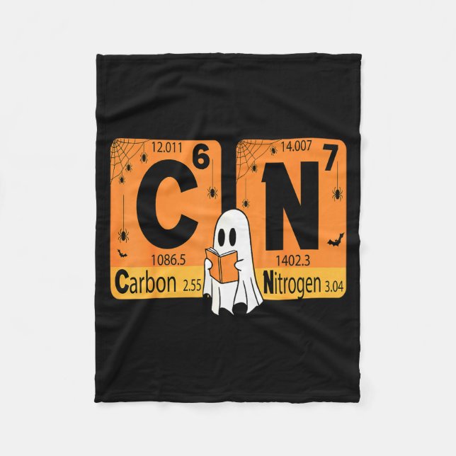 Halloween 67 Meme Science Chemistry Humor Periodic Fleecedecke (Vorderseite)