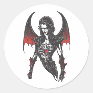 Halloween 6 vampire, albern, erschreckend, vampire runder aufkleber