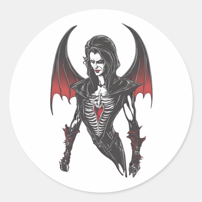Halloween 6 vampire, albern, erschreckend, vampire runder aufkleber (Vorderseite)