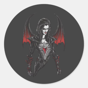Halloween 6 Vampire, beängstigendes Monster, Horro Runder Aufkleber