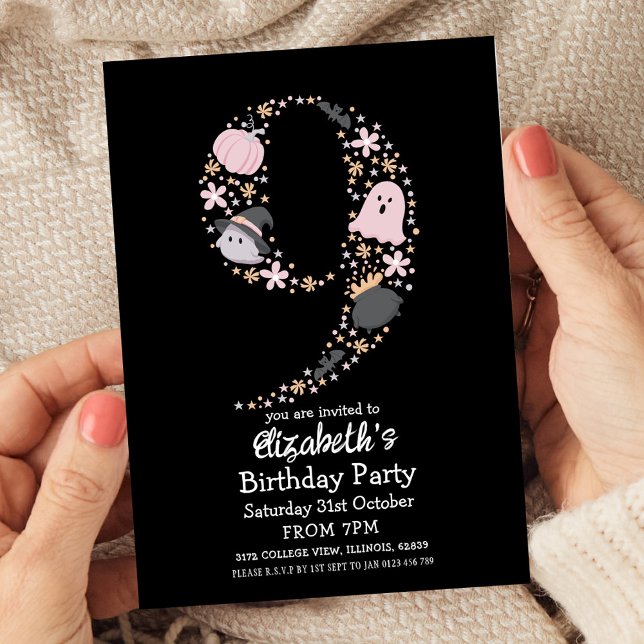 Halloween 9. Geburtstag Einladung (Von Creator hochgeladen)