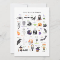 Halloween ABC Poster Kids Study Guide