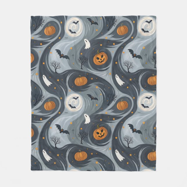 Halloween-Abend Fleecedecke (Vorderseite)