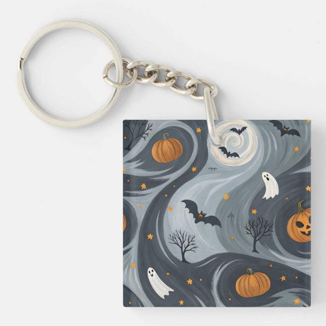 Halloween-Abend Schlüsselanhänger (Vorderseite)
