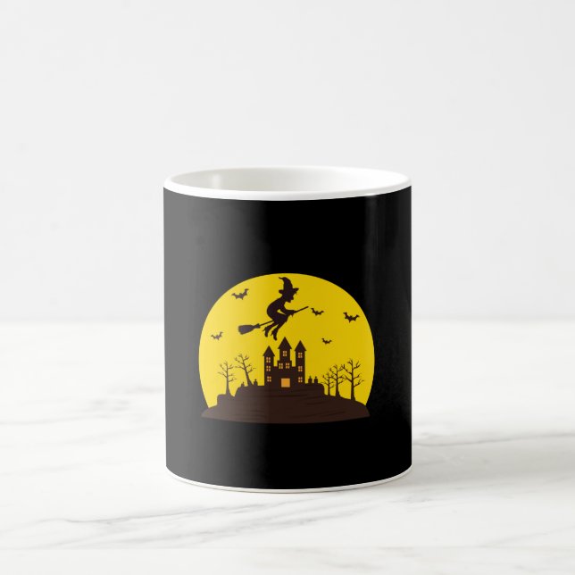 Halloween-Abendwitz Spuk Hausgeschenk Kaffeetasse (Mittel)