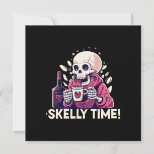 Halloween, aber es ist Skelett-Zeit Einladung