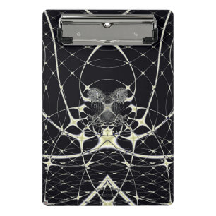 Halloween Abstrakt Art Golden Spiderweb Mini Klemmbrett