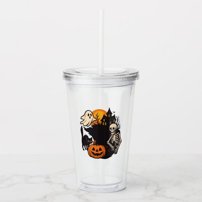Halloween Acrylic Tumbler Acryltrinkbecher (Vorderseite)