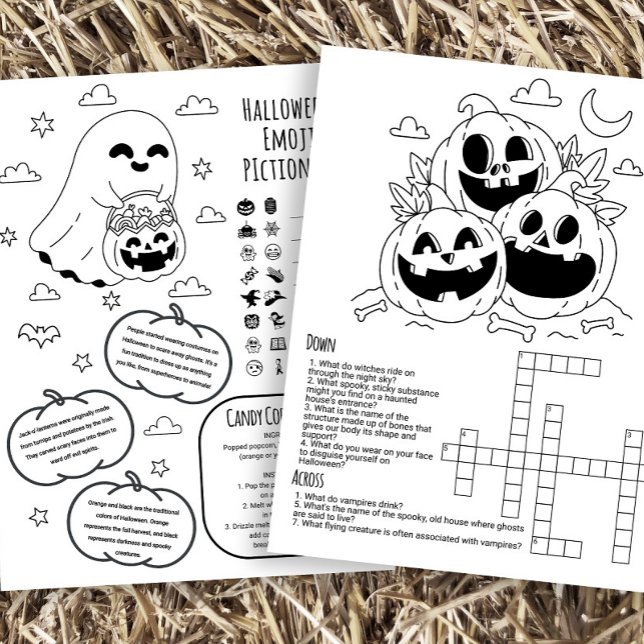 Halloween Activity Worksheet für Kinder Flyer (Von Creator hochgeladen)