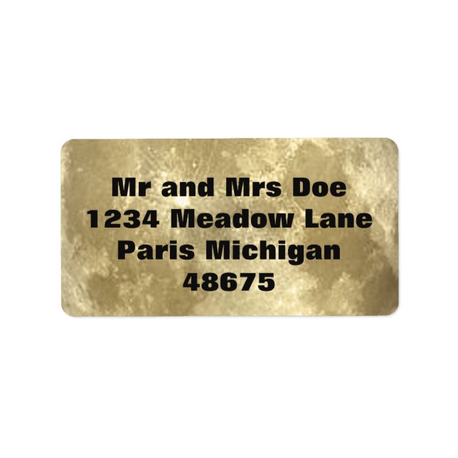 Halloween Address Labels/Moon Adressaufkleber (Vorne)