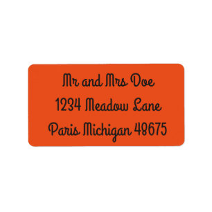 Halloween Address Labels/Orange mit Schwarz Adressaufkleber
