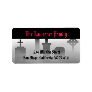 Halloween-Adresse Friedhof des Graveyardnebels Adressaufkleber