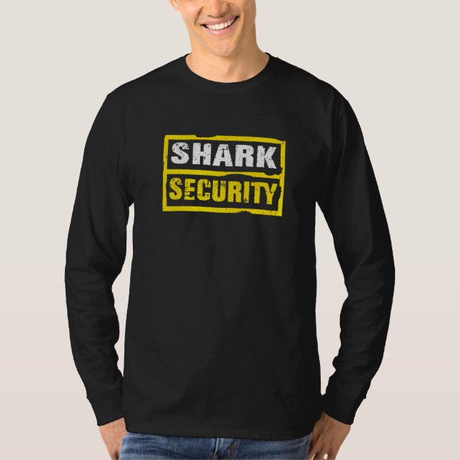 Halloween Adully Costume Shark Security Vater Mama T-Shirt (Vorderseite)