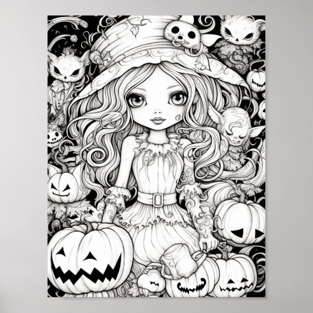 Halloween Aduloring Poster (Vorne)