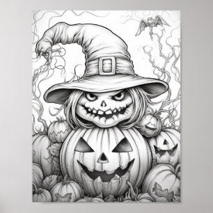 Halloween Aduloring Poster
