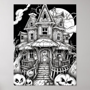 Halloween Aduloring Poster
