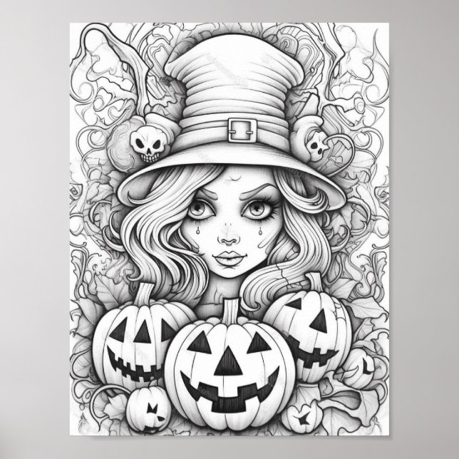 Halloween Aduloring Poster (Vorne)