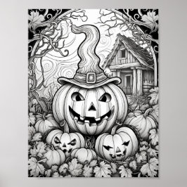 Halloween Aduloring Poster