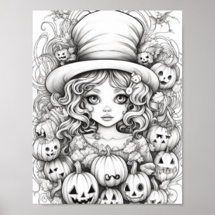 Halloween Aduloring Poster