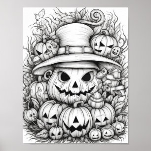 Halloween Aduloring Poster