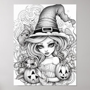 Halloween Aduloring Poster